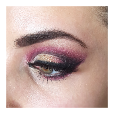 Oriental rose et doré
